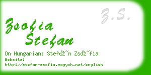 zsofia stefan business card